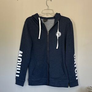 Baseballism Navy Blue Hoodie with catch throw on sleeves